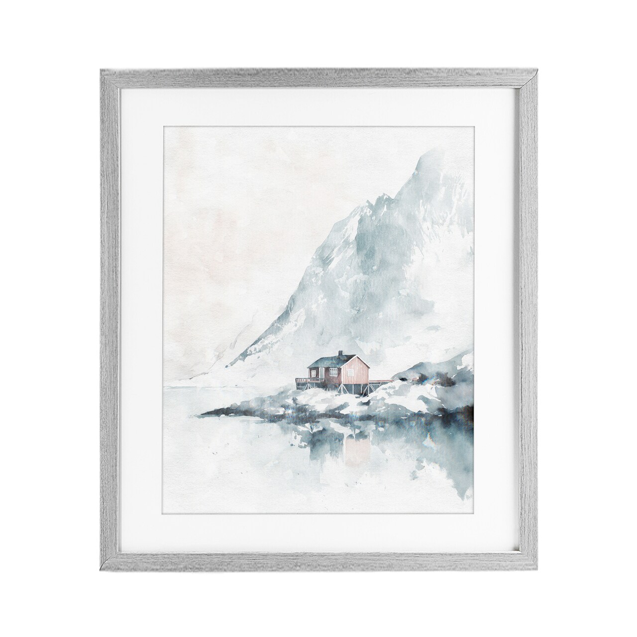 Stupell Industries Snow Shelter Watercolor Framed Print Under Glass, design by Svetlana Aleynikova